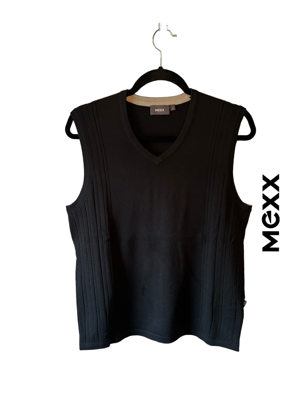 Mexx Black V-Neck Knit Sweater Vest